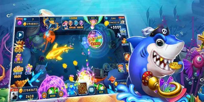 Use powerful ammunition for large fish and bosses in the Arcade fish shooting game